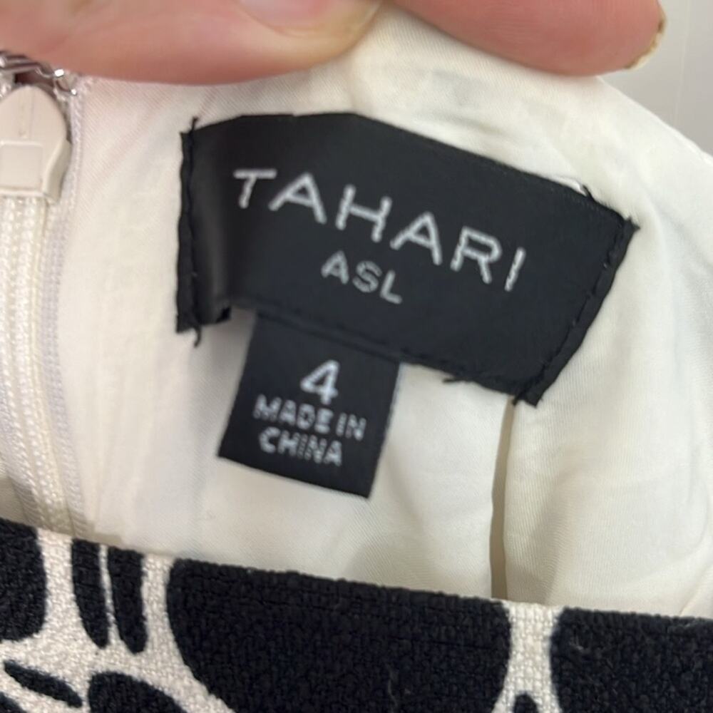 Womens Tahari ASL Border Print Fringe Sheath Dress Size 4 - Picture 10 of 11